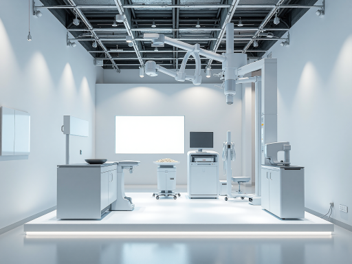 医院放射科检查室,医生操作医疗影像设备,现代化医疗器械,专业医疗环境,白色背景